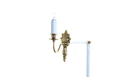 Luminosa Lighting Luminosa Goodwood 1 Light Polished Brass Candle Wall Lamp