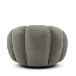 Teddy Boucle Fabric Sage Green Swivel Accent Chair With Footstool - thumbnail 7