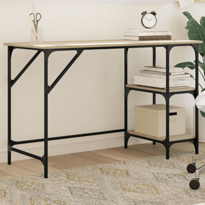 Berkfield Desk Sonoma Oak 120X50X75 Cm Metal And Engineered Wood - image 1