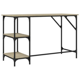 Berkfield Desk Sonoma Oak 120X50X75 Cm Metal And Engineered Wood - thumbnail 7