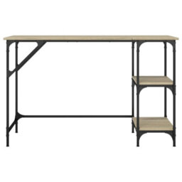Berkfield Desk Sonoma Oak 120X50X75 Cm Metal And Engineered Wood - thumbnail 5