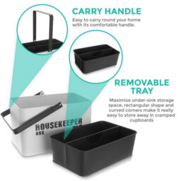 Livivo Housekeeping Storage Box Enamel Coated Caddy - thumbnail 8