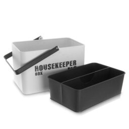 Livivo Housekeeping Storage Box Enamel Coated Caddy - thumbnail 4