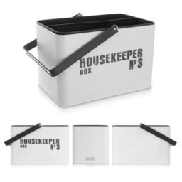Livivo Housekeeping Storage Box Enamel Coated Caddy - thumbnail 3