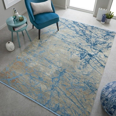 Emerald Emr101 Blue Abstract Rug By Concept Looms-120Cm X 180Cm - image 1
