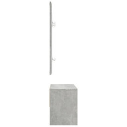 Walplus Hallway Furniture Set Concrete Grey Engineered Wood - thumbnail 7