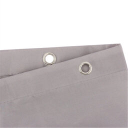 Grey 180 X 200Cm Extra Long Fabric Shower Curtain Waterproof With Hooks Weighted Hem - thumbnail 1