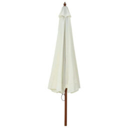 Walplus Garden Parasol With Wooden Pole 330 Cm Sand White - thumbnail 3