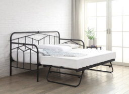 Flintshire Furniture Axton Single 3Ft Day Bed Black Metal Bed Frame - thumbnail 1