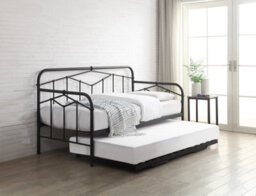 Flintshire Furniture Axton Single 3Ft Day Bed Black Metal Bed Frame - thumbnail 2