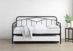 Flintshire Furniture Axton Single 3Ft Day Bed Black Metal Bed Frame - thumbnail 3