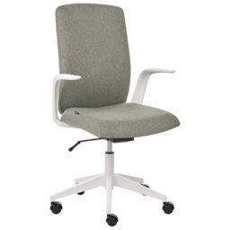 Beliani Office Chair Captain Fabric Green - thumbnail 1