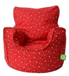 Bean Lazy Cotton Red Stars Bean Bag Arm Chair With Beans Child / Teen Size