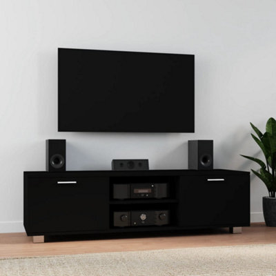 Berkfield Tv Cabinet Black 140X40.5X35 Cm Engineered Wood - image 1