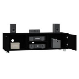 Berkfield Tv Cabinet Black 140X40.5X35 Cm Engineered Wood - thumbnail 3