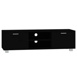 Berkfield Tv Cabinet Black 140X40.5X35 Cm Engineered Wood - thumbnail 2