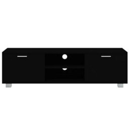 Berkfield Tv Cabinet Black 140X40.5X35 Cm Engineered Wood - thumbnail 4