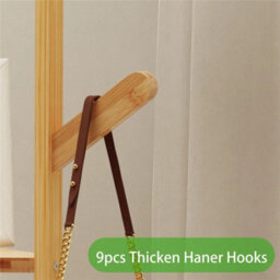 3 Shelf Bamboo Clothes Rack Corner Coat Stand Hanger Tree - thumbnail 3