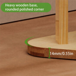 3 Shelf Bamboo Clothes Rack Corner Coat Stand Hanger Tree - thumbnail 4