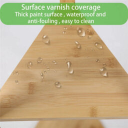 3 Shelf Bamboo Clothes Rack Corner Coat Stand Hanger Tree - thumbnail 5