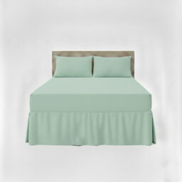 Fitted Valance Bed Sheet Polycotton Mattress Cover And Frill Easy Care Mint - thumbnail 2
