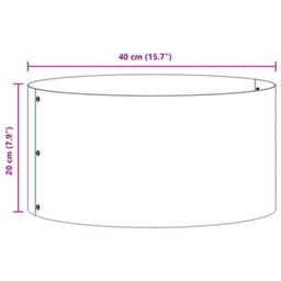 Berkfield Garden Planter White 40 X 40 X 20 Cm Steel - thumbnail 7