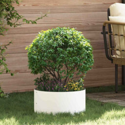 Berkfield Garden Planter White 40 X 40 X 20 Cm Steel