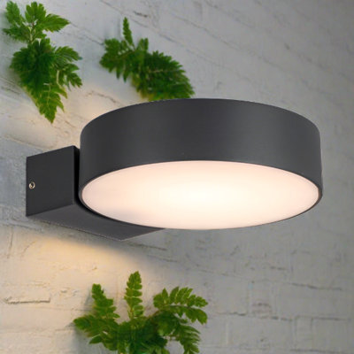 CGC Lighting Cgc Darcy Black Adjustable Round Led Outdoor Wall Light 3000K Warm White Ip54 - image 1