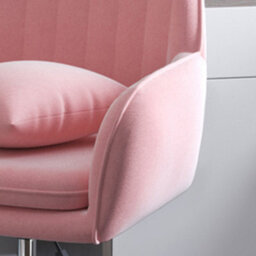 Swivel Office Chair, Vanity Desk Chair With Throw Pillow, Adjustable Height - thumbnail 3
