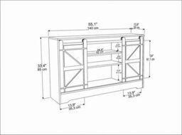Decorotika Ahris Tv Stand Tv Unit For Tvs Up To 63 Inch Oak And White - thumbnail 7