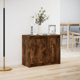 Berkfield Sideboard With Led Smoked Oak 72X34X61 Cm Engineered Wood - thumbnail 4