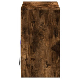Berkfield Sideboard With Led Smoked Oak 72X34X61 Cm Engineered Wood - thumbnail 8
