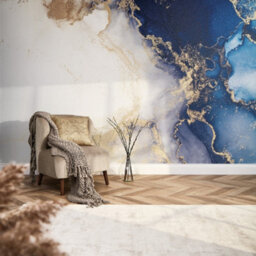 I Love Wallpaper Amalfi Mural In Navy And Gold (350Cm X 240Cm) - thumbnail 1