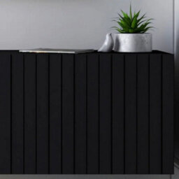 Heze Furniture Elpis Glamour Tv Sideboard 220 Cm Tv Unit - Black Matt / Golden Frame - thumbnail 5