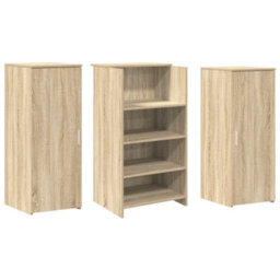 Berkfield Reception Desk Sonoma Oak 135X50X103.5 Cm Engineered Wood - thumbnail 7
