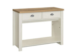 Birlea Highgate 2 Drawer Console Table Cream & Oak - thumbnail 4