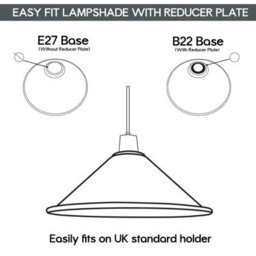Green Brass Cone Lamp Shade 22Cm Metal Easy Fit Pendant Light Shade Modern Ceiling Lampshade For Living Room Bedroom Table Lamp - thumbnail 3