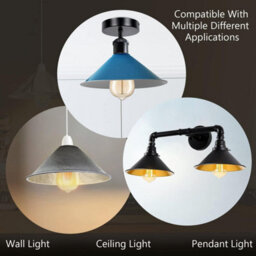 Green Brass Cone Lamp Shade 22Cm Metal Easy Fit Pendant Light Shade Modern Ceiling Lampshade For Living Room Bedroom Table Lamp - thumbnail 7