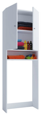 Vcm Bathroom Furniture Washing Machine Cabinet Lona White W. 64 X H. 182 X D. 27 Cm - image 1