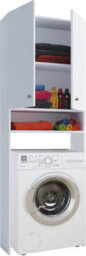 Vcm Bathroom Furniture Washing Machine Cabinet Lona White W. 64 X H. 182 X D. 27 Cm - thumbnail 2