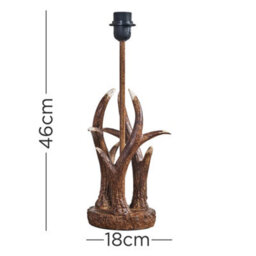 Valuelights Caribou Intertwined Caribou Antler Design Table Lamp Base Rustic Natural Finish - thumbnail 7
