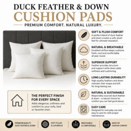 ARLinens Duck Feather & Down Cushion Pads Inner Insert Scatter Fillers Hotel Quality Deep Filled Cushion - thumbnail 4