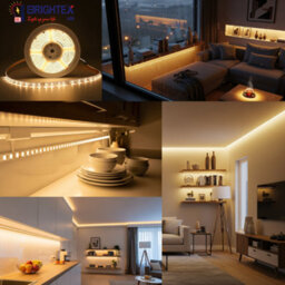 Brightex LED Brightex 10M Smd Led Strip Light Warm White 220V Flexible Super Bright Ip65 Led Tape With Connector For Indoor & Outdoor - thumbnail 5