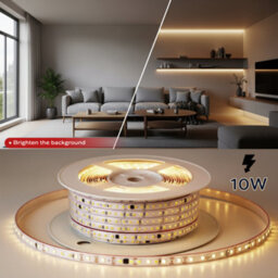 Brightex LED Brightex 10M Smd Led Strip Light Warm White 220V Flexible Super Bright Ip65 Led Tape With Connector For Indoor & Outdoor - thumbnail 1