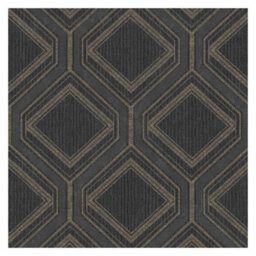 Superfresco Saville Row Geometric Charcoal & Black Wallpaper - thumbnail 3