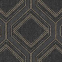 Superfresco Saville Row Geometric Charcoal & Black Wallpaper - thumbnail 4