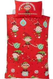Naughty Elves Christmas Junior Toddler Duvet Cover Set - thumbnail 3