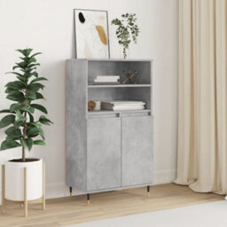 Berkfield Highboard Concrete Grey 60X36X110 Cm Engineered Wood - thumbnail 1