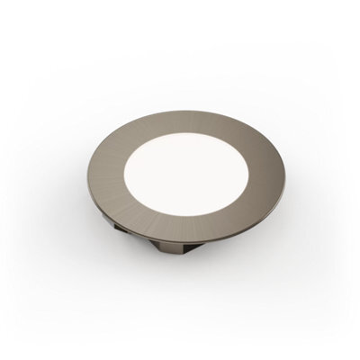 Unknown Fittingsco, Nebbia Recessed Diffused Led Undercabinet Light, Brushed Nickel 65mm 1.8W 12V, Single Light No Driver, Natural White - image 1