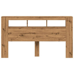 Berkfield Led Headboard Artisan Oak 180X18.5X103.5 Cm Engineered Wood - thumbnail 6